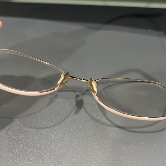 Preowned Prada Eyeglasses in color pink and gold tone. - Picture 13 of 14